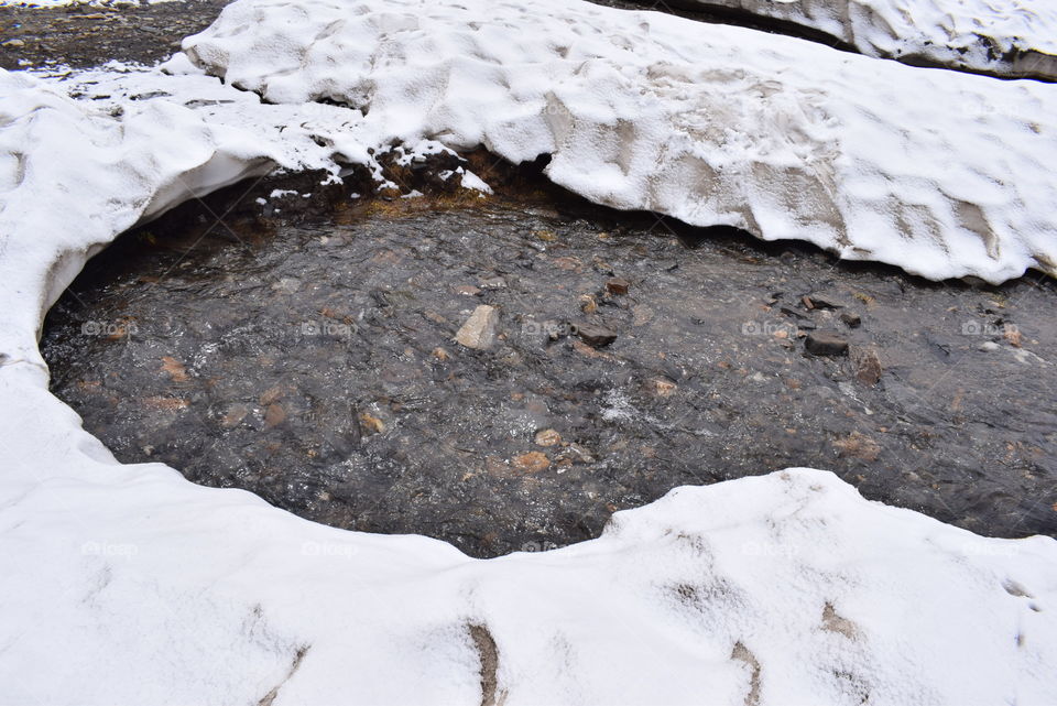 water Beneath The Snow Crust