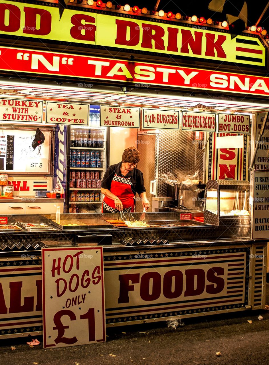 Street food on sale