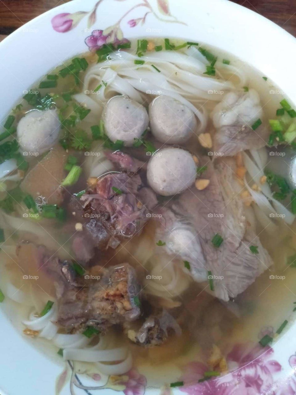 Breakfast, noodles from Vientiane Lao PDR.