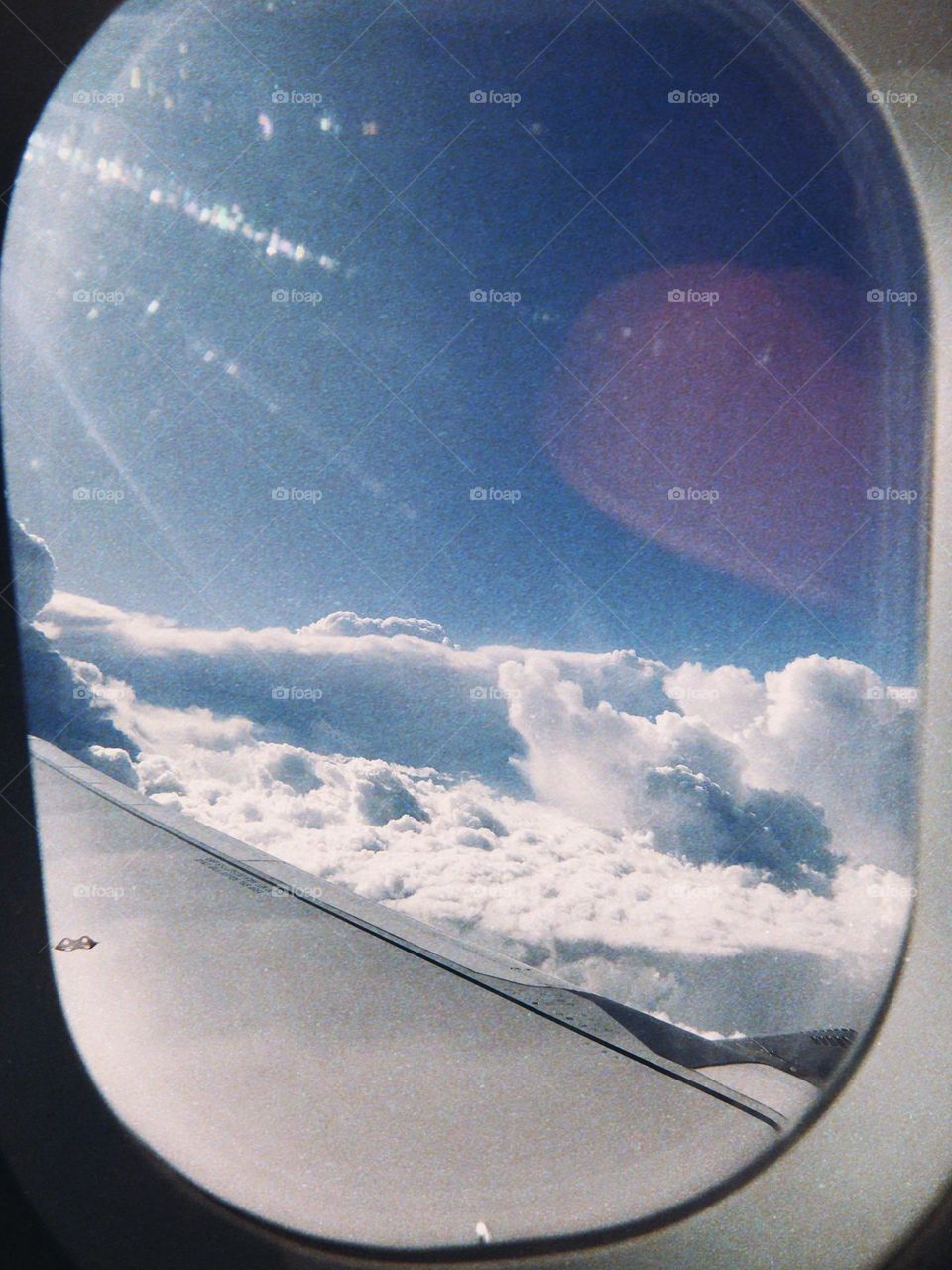 Airplane and sky