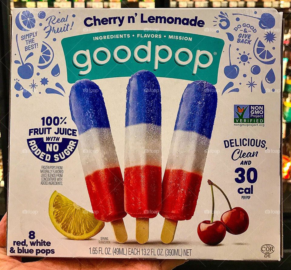 A package of French popsicles at the supermarket. This is a rarity and also a creativity.