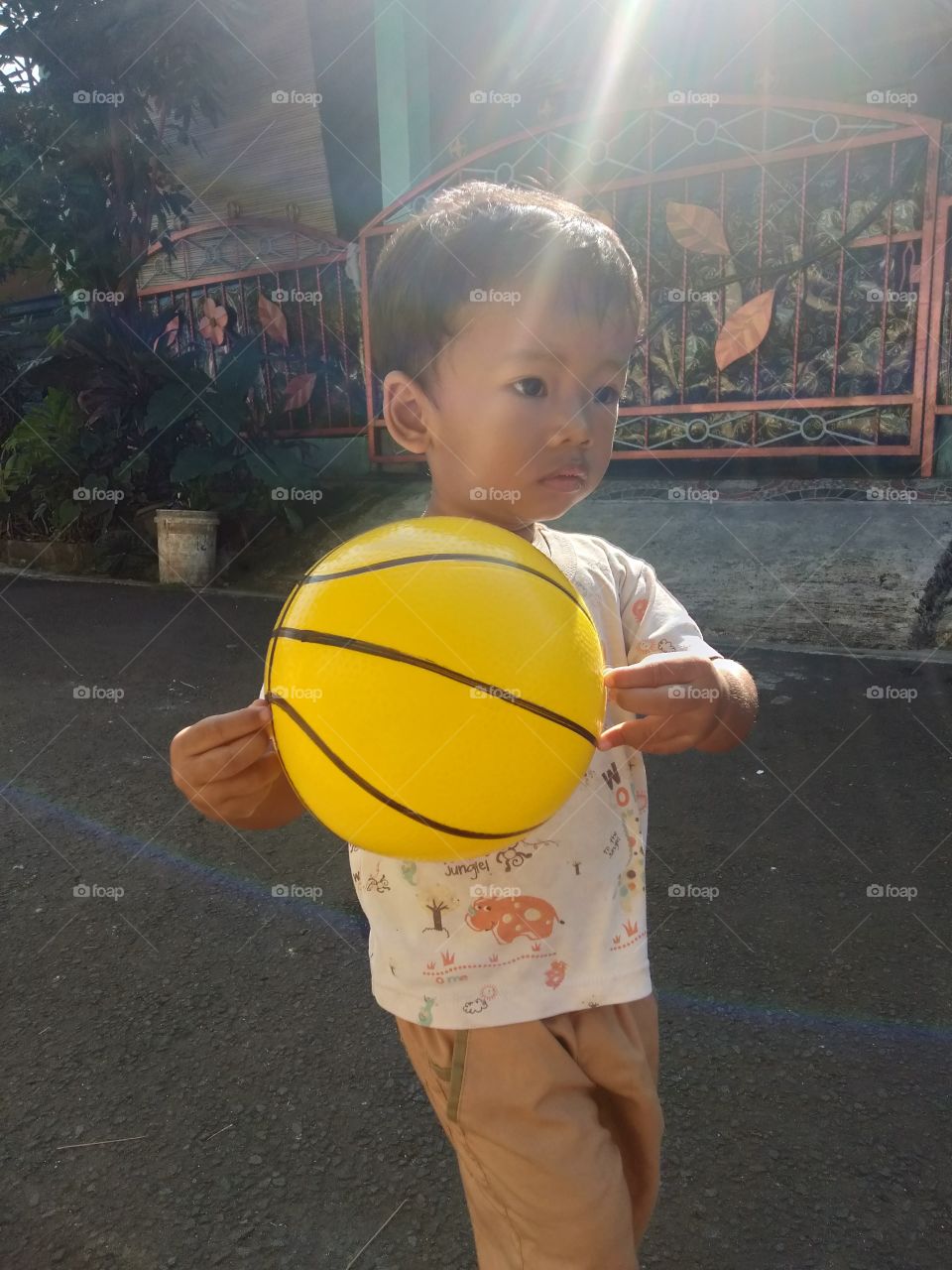 playing ball