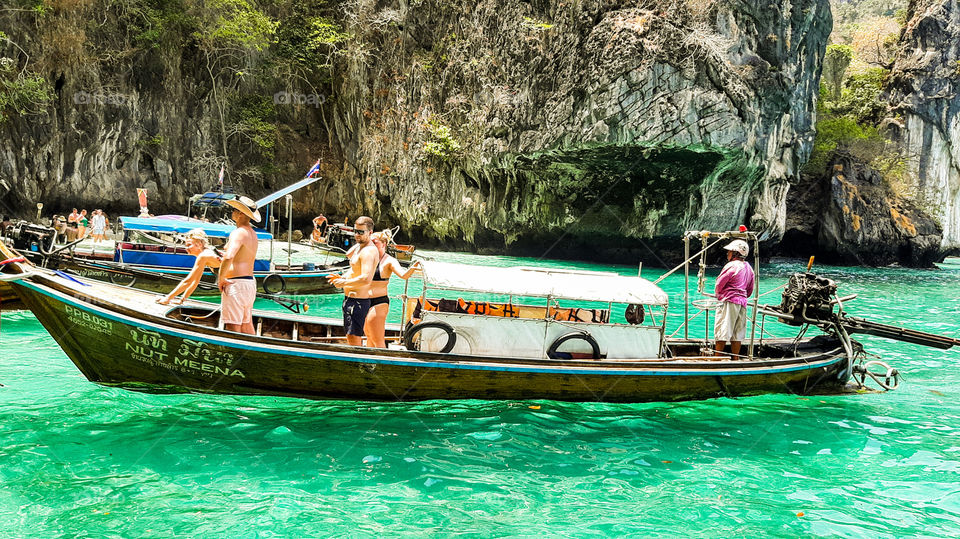 Phi phi Island boat adventures in Thailand 🇹🇭