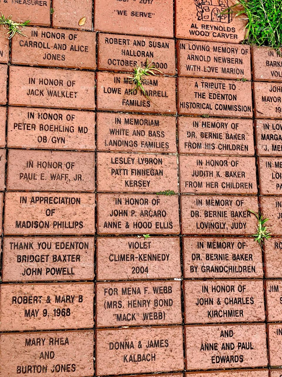 Memorial bricks 