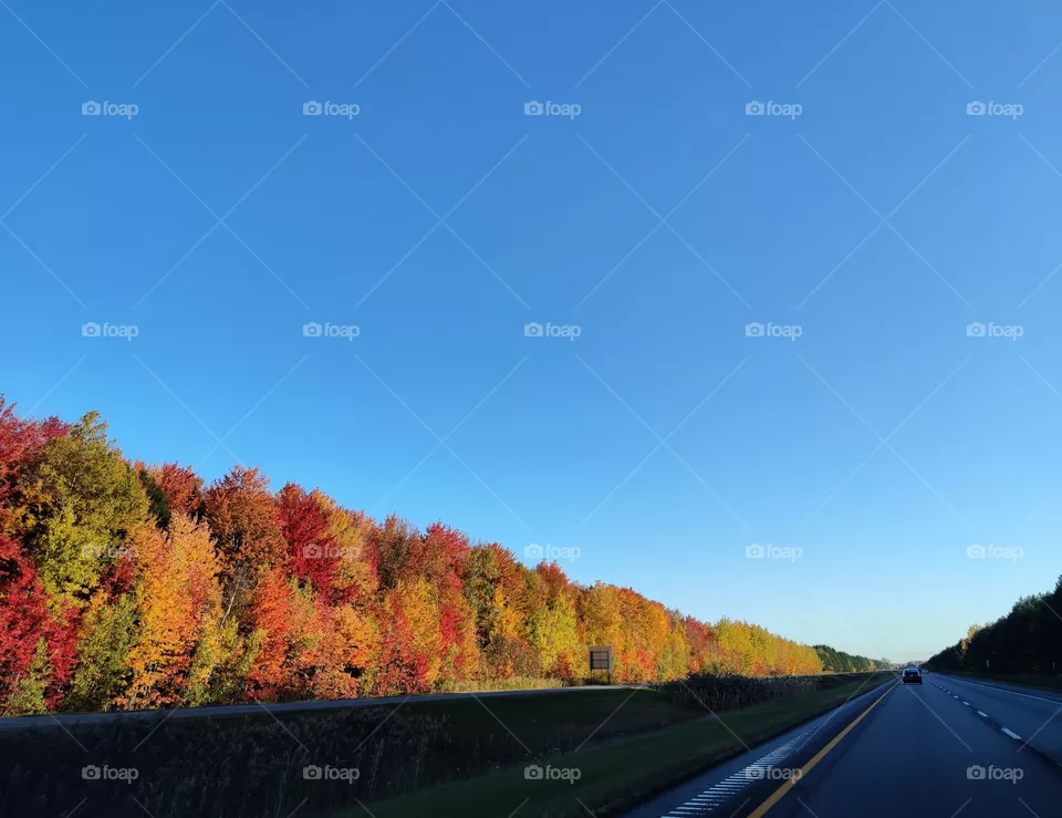 Colors on the road.