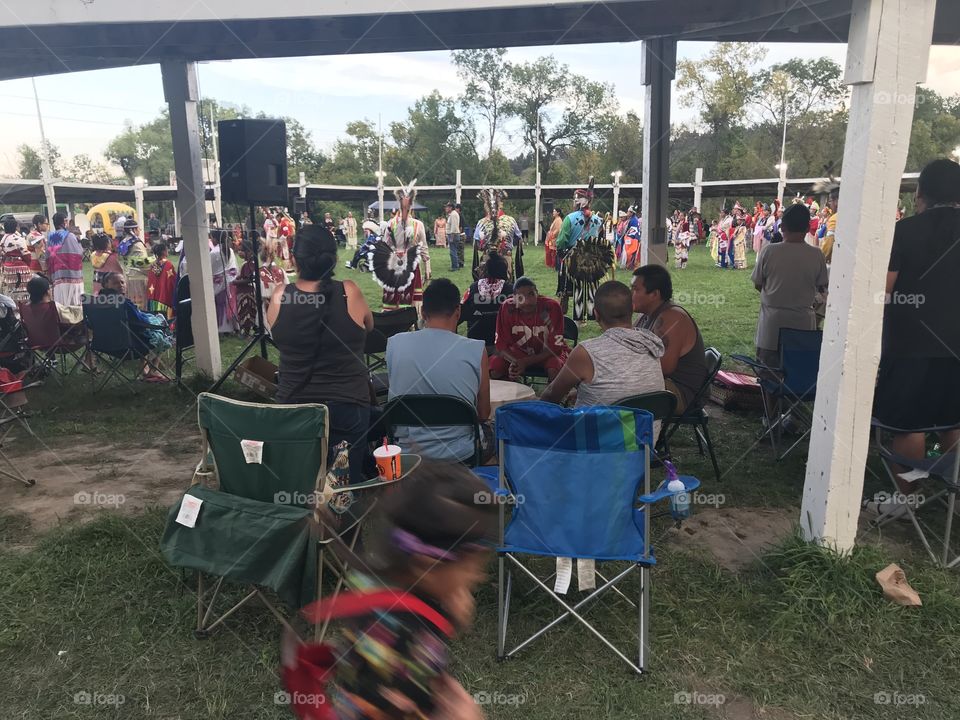 Drum group “Thunder Shakerz” @ a Pow Wow in Porcupine South Dakota Native American culture.