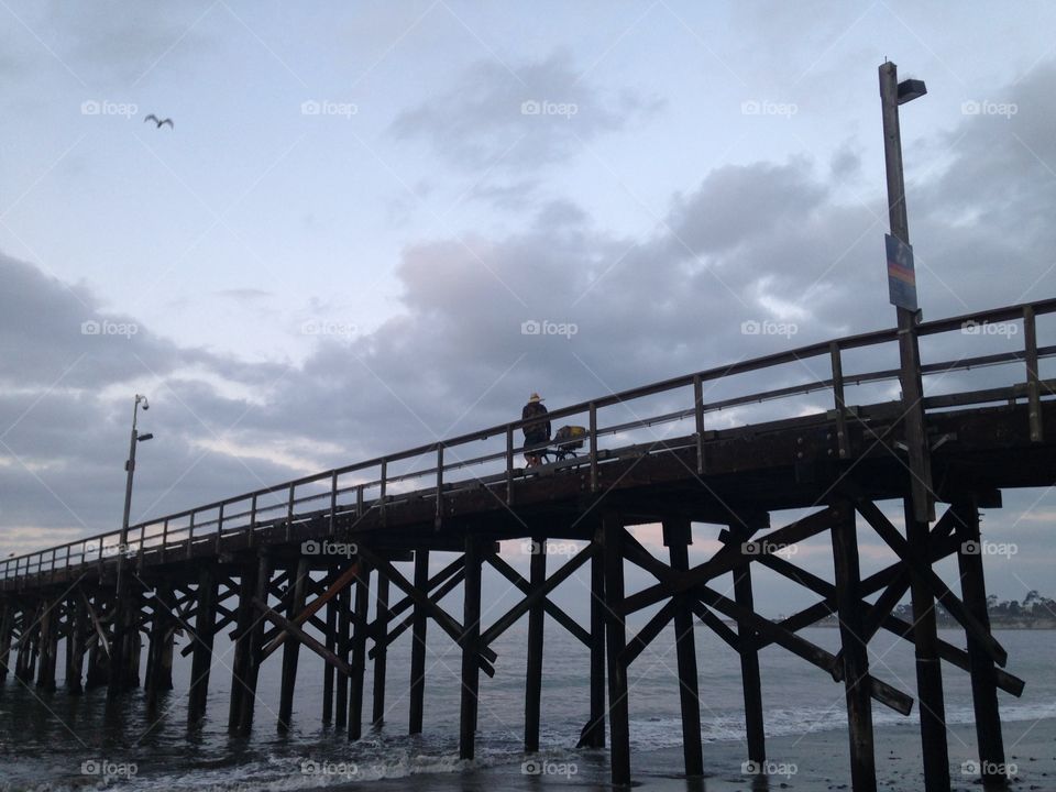 Man on bridge 