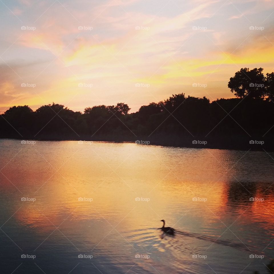 sunset at the lake