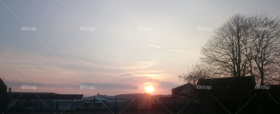 Jedburgh sunset tonight in April 2019