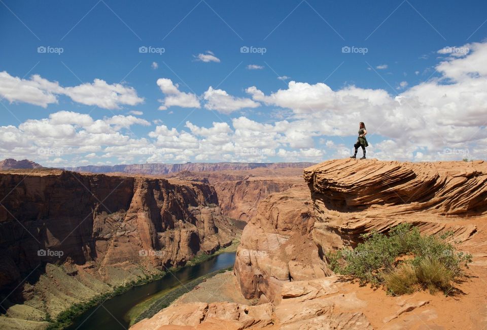 Standing in the edge at horseshoe Bend in Arizona. A masterpiece sculpted by the Colorado river. 