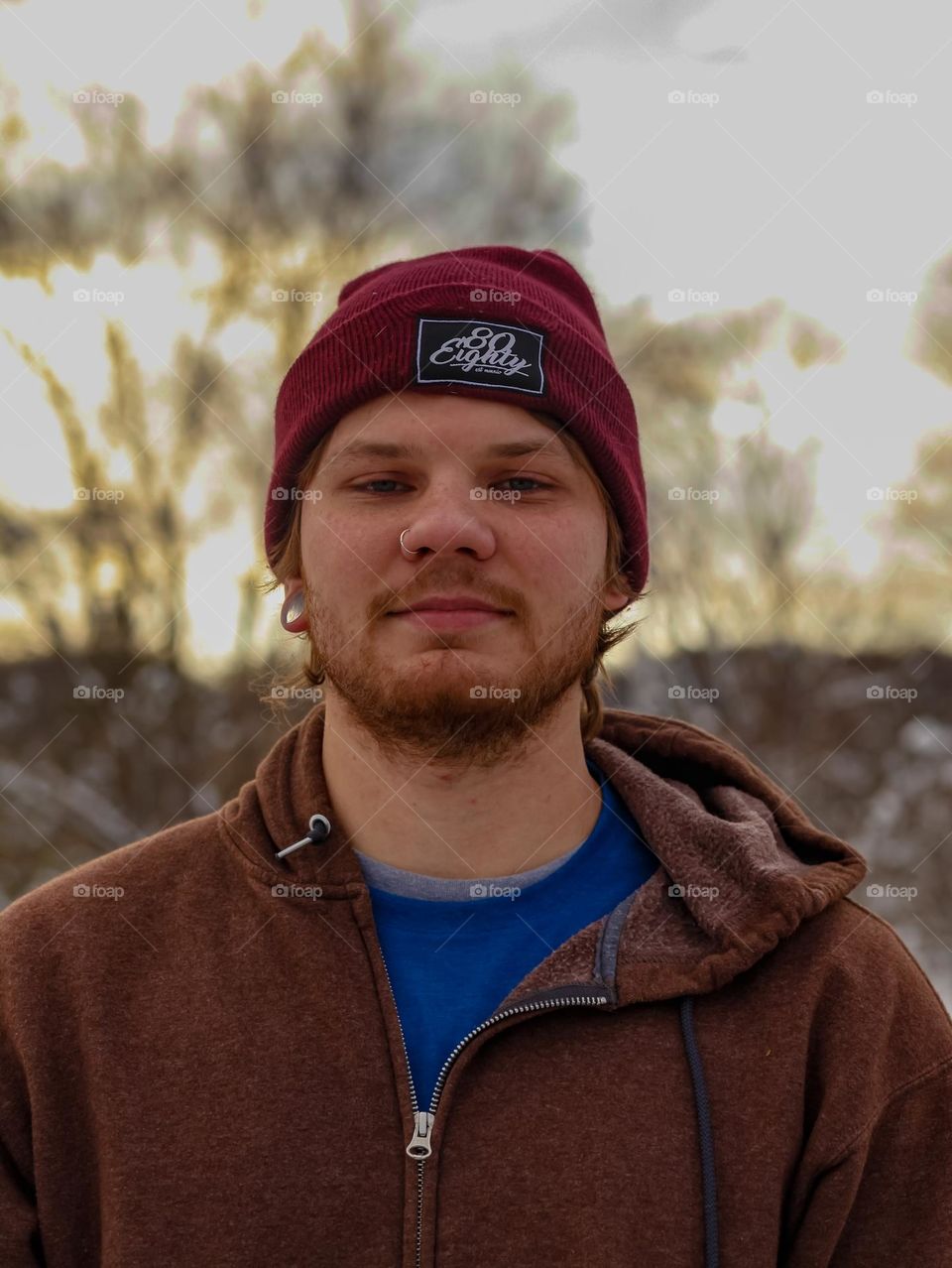 Outdoor portrait of handsome guy 