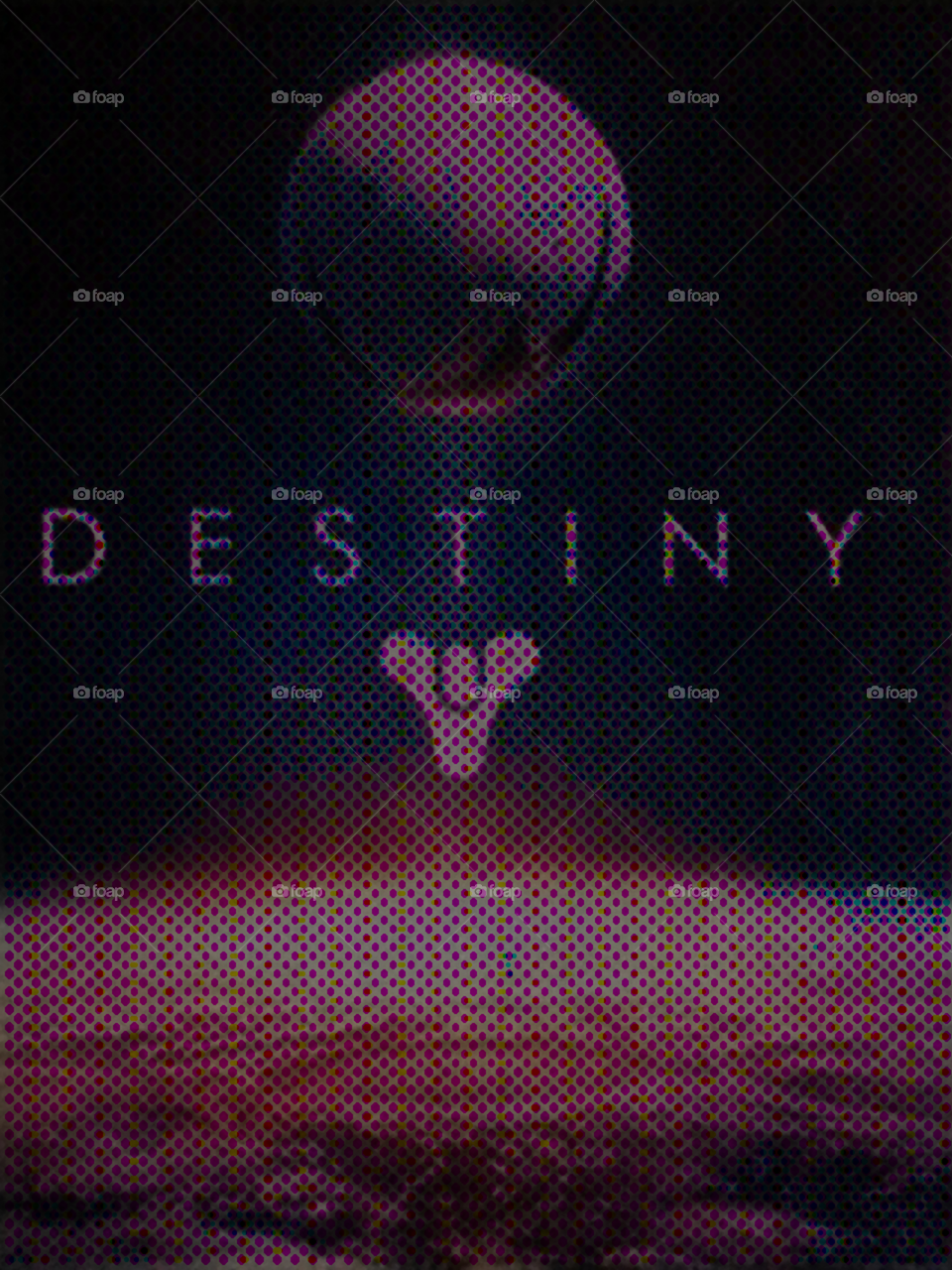 DESTINY in halftone