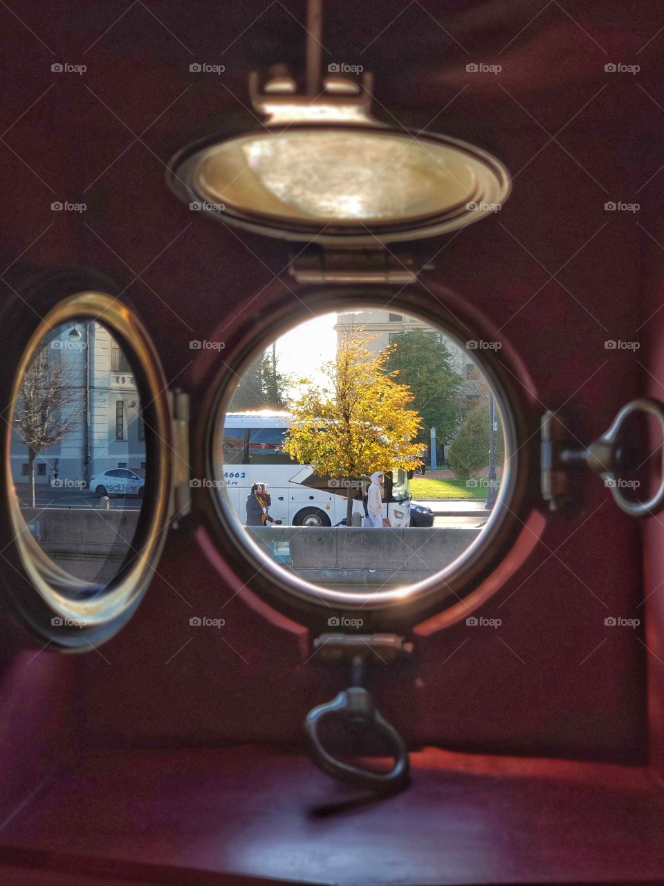 Autumn from the porthole.