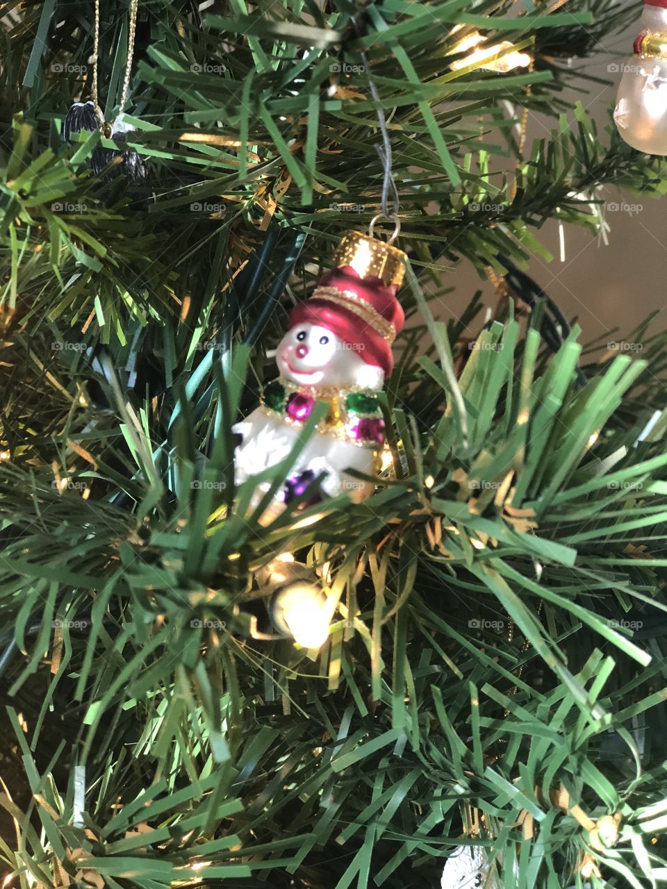 Christmas tree and an ornament 