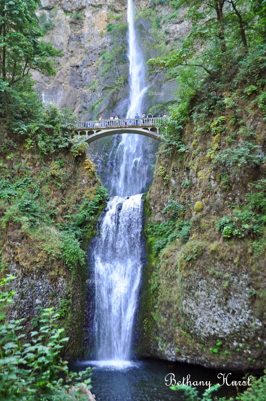 waterfalls. Beautiful waterfall in Oregon 