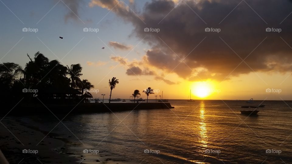 Sunset in Mauritius