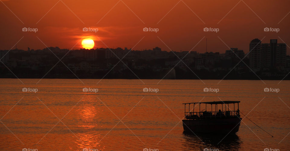 Beautiful Sunset at lake