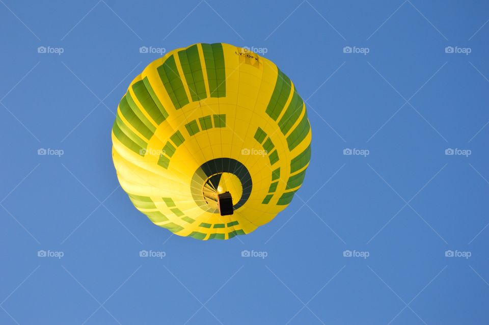 Yellow hot air balloon