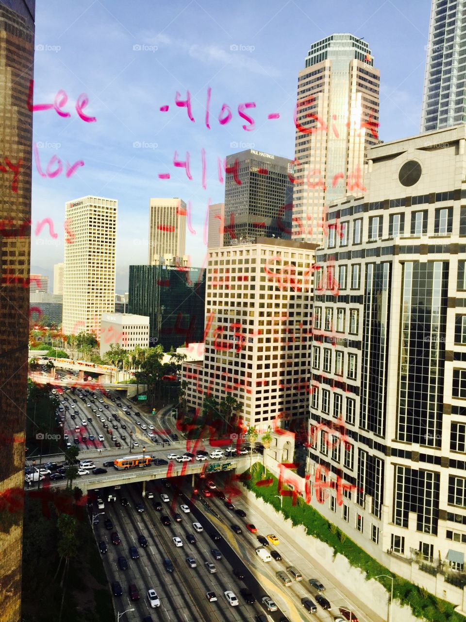 Our makeshift whiteboard...with a view