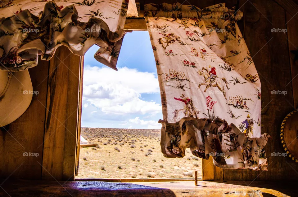 The Plains Of The Wild West Seen From A Caravan Window