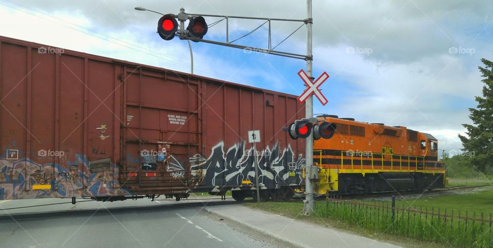 Train wagon and engine