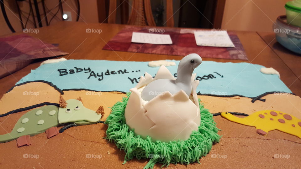Baby Dinosaur cake by Creative Cakes and More by Beth