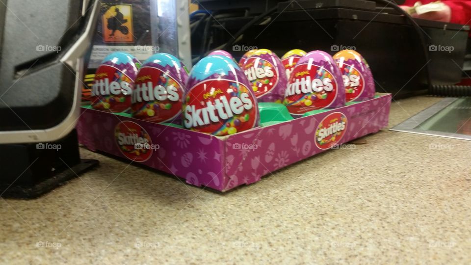 Skittles filled plastic Easter Eggs