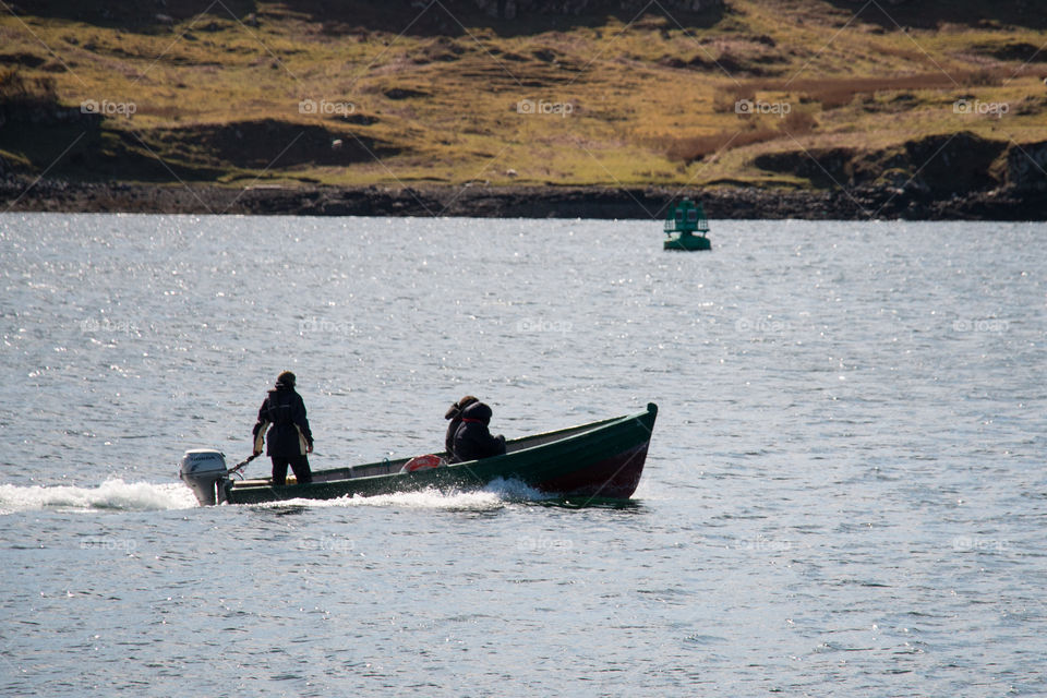 Person standing in nautical vessel