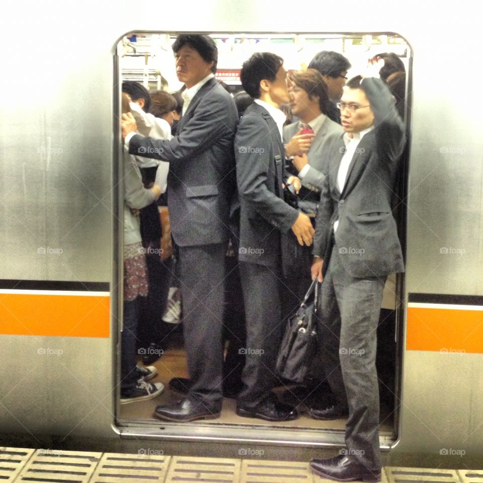 Crowded subway