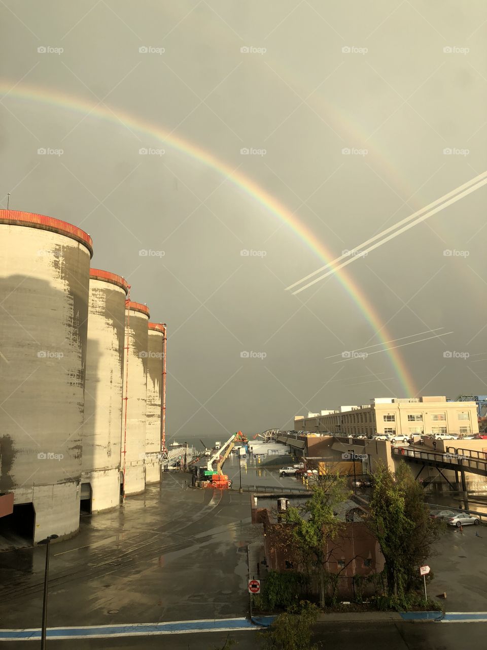 Seaport double rainbow - Boston