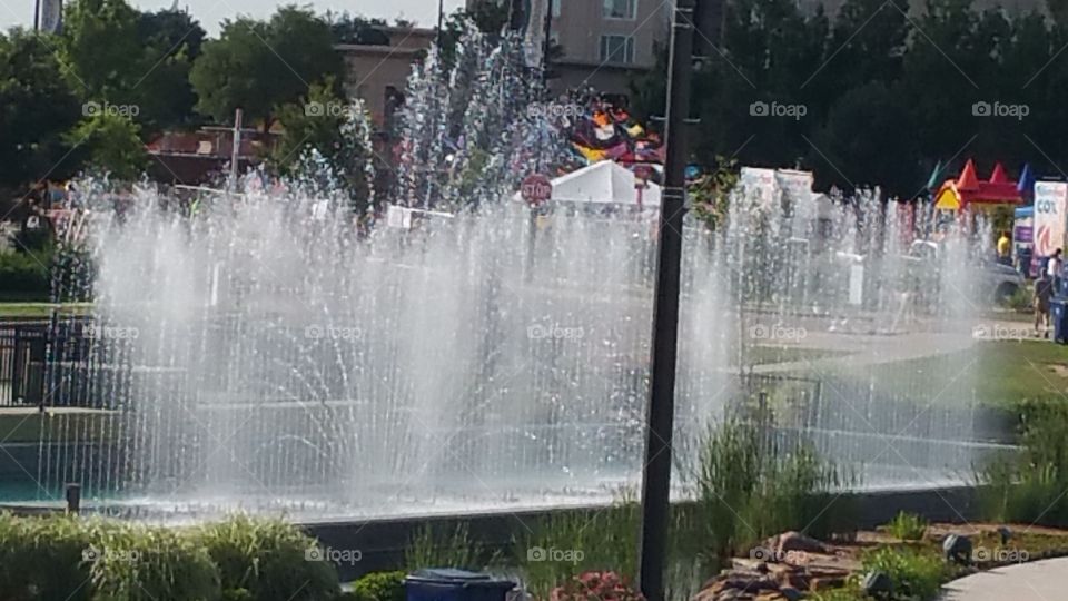Water Fountain. Downtown Festival