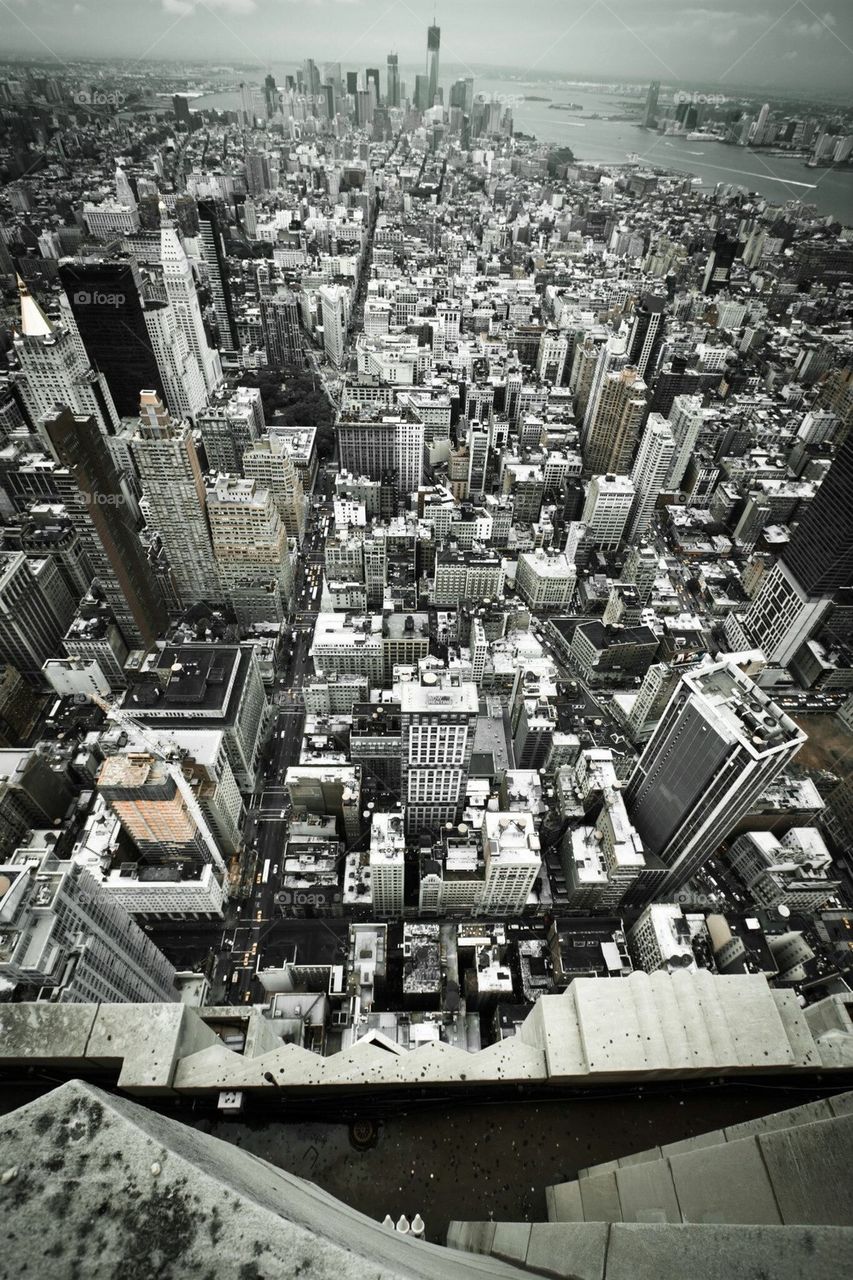 NYC skyline shot from Empire State Building.