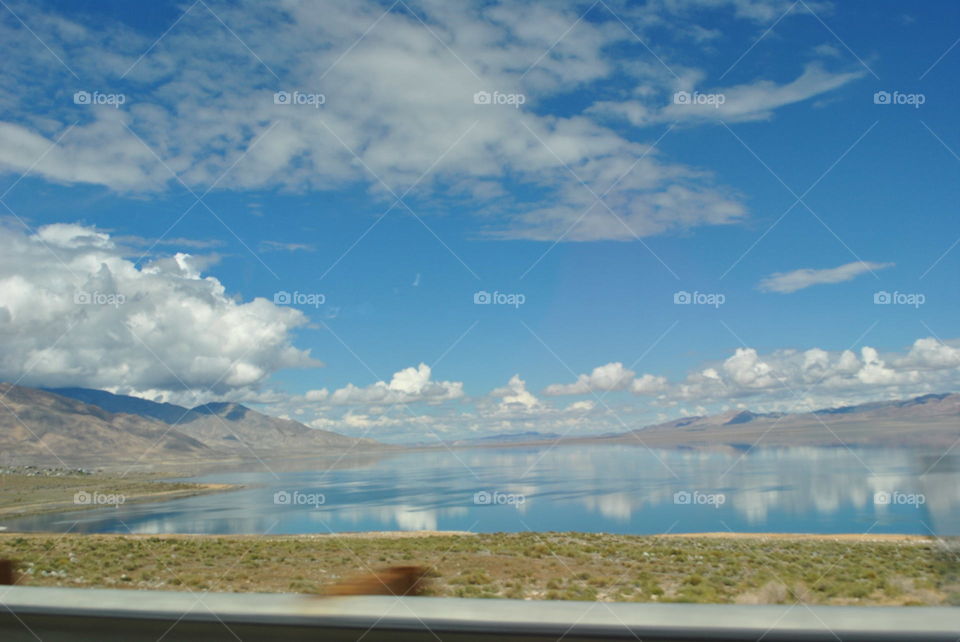 View of idyllic lake