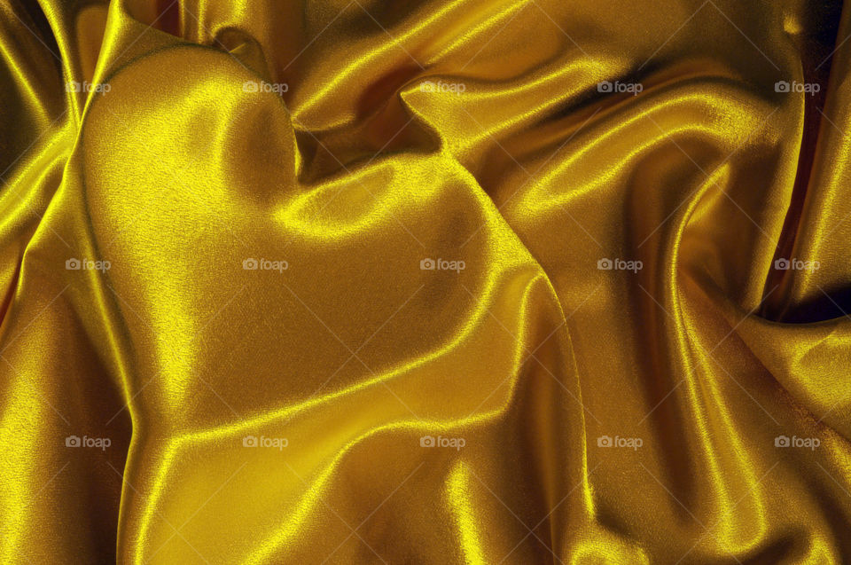 Heart on yellow silk