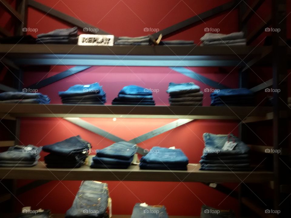 jeans in the store