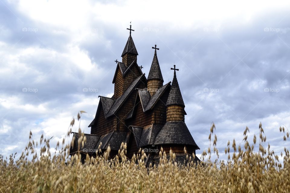 Heddal stavechurch in Telemark Norway 