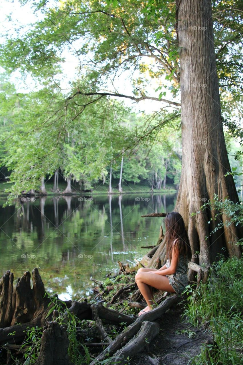 Taking in the simple beauty of nature. Ginnie Springs in Florida. 
