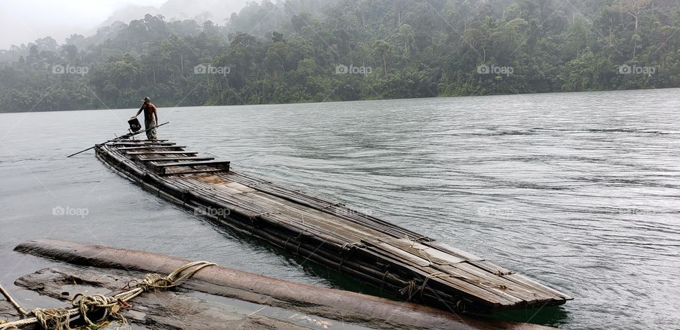 Bamboo raft