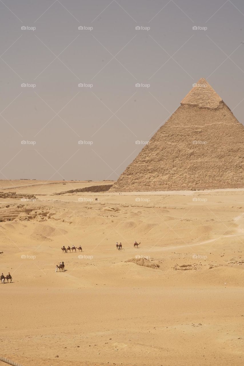 vista piramide de kefren El Cairo Egipto