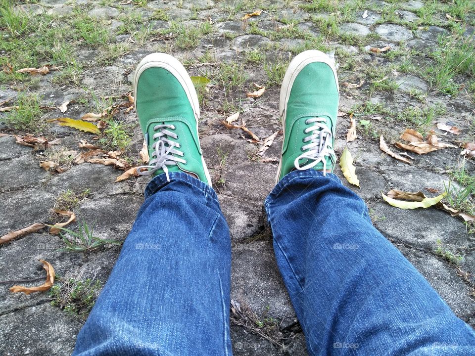 my green sneakers