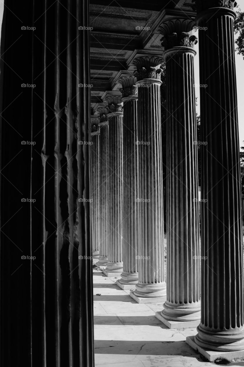 Columns black and white 
