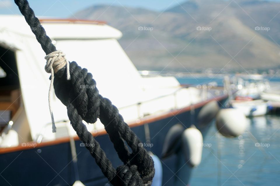 Rope in harbor