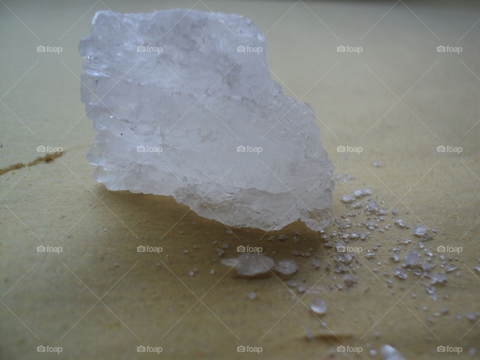 sugar in the form of white crystals