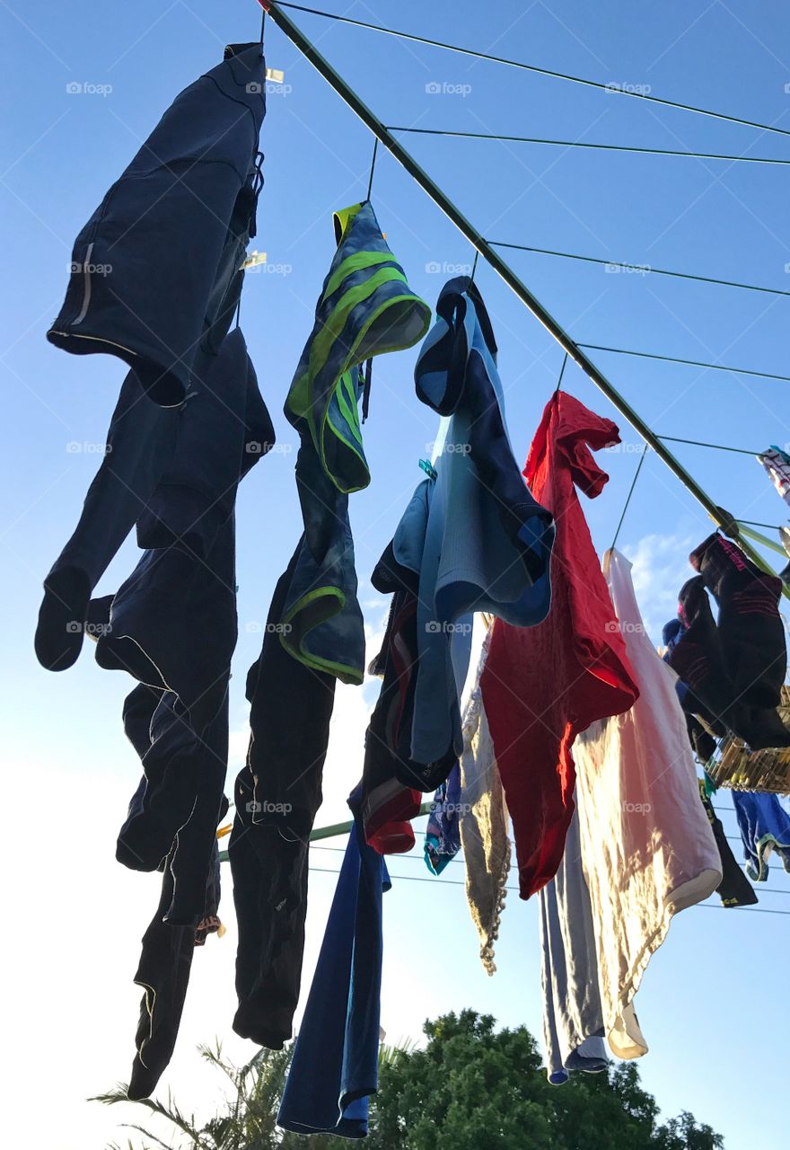 Drying laundry