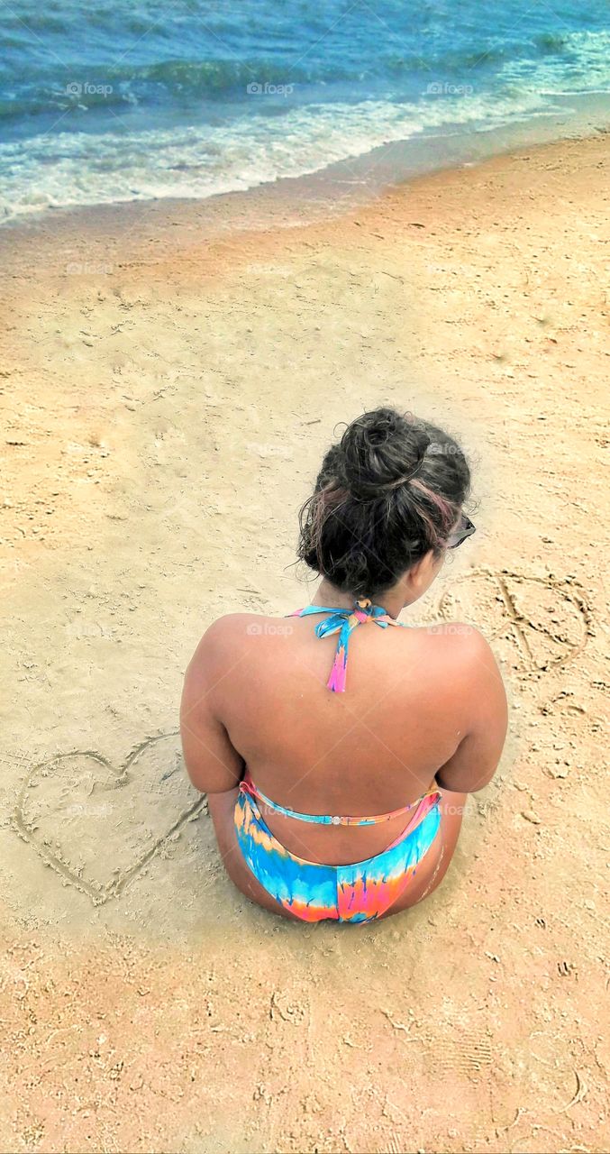 Woman in peace and love