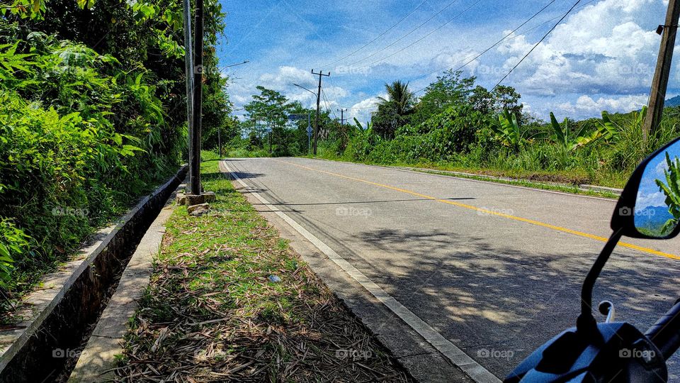 pulled over to the side of the road