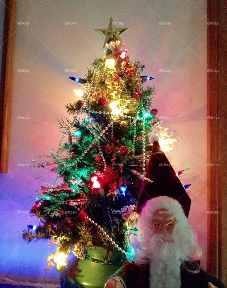 Christmas Tree with Santa