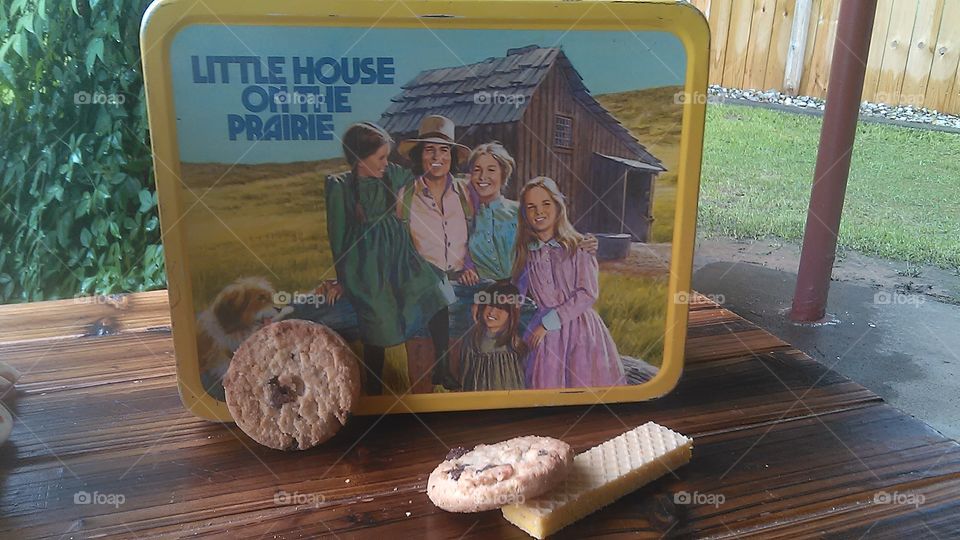 little house lunch box. this is a picture of the lunch box i carried as a child