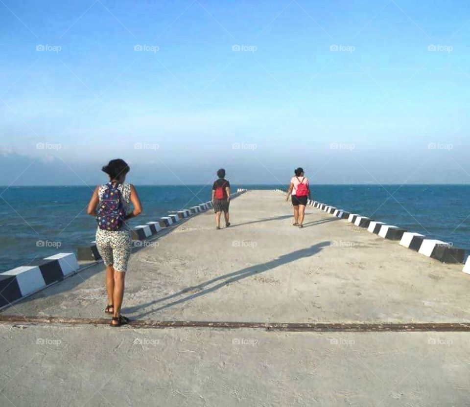 Unfinish road in Krakatau beach. Photo taken at 2015.