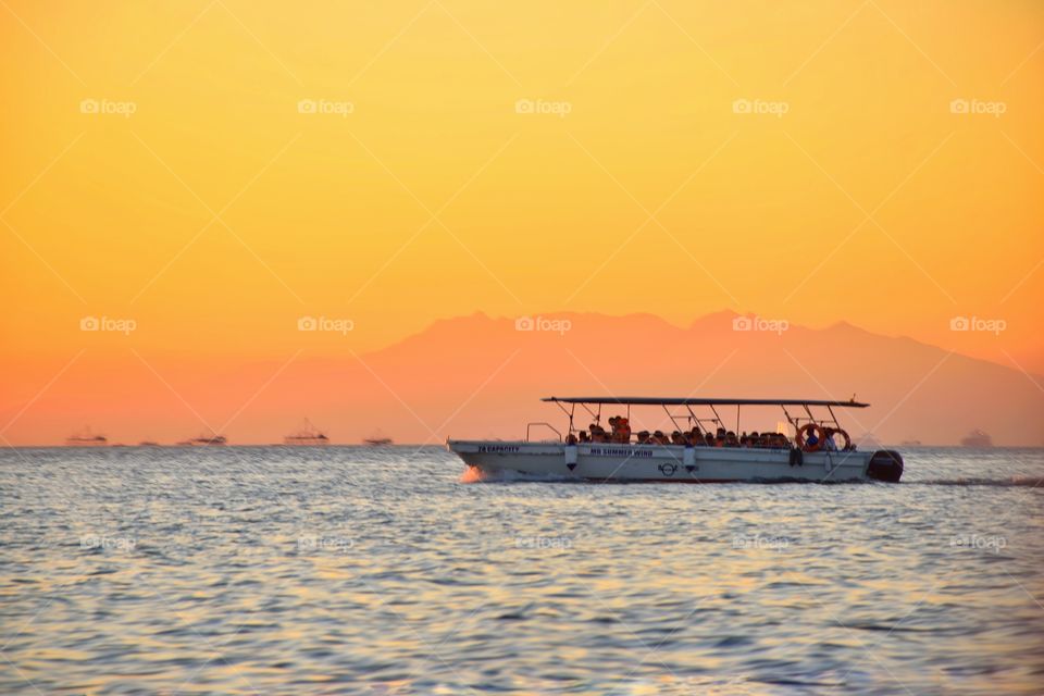 watching sunset from cruise